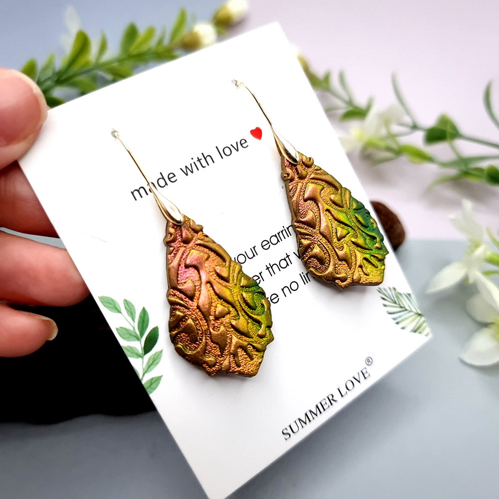 Drop Earrings with Chameleon Colors