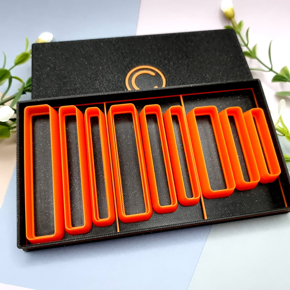 Huggie earring cutter set of nine polymer clay cutters