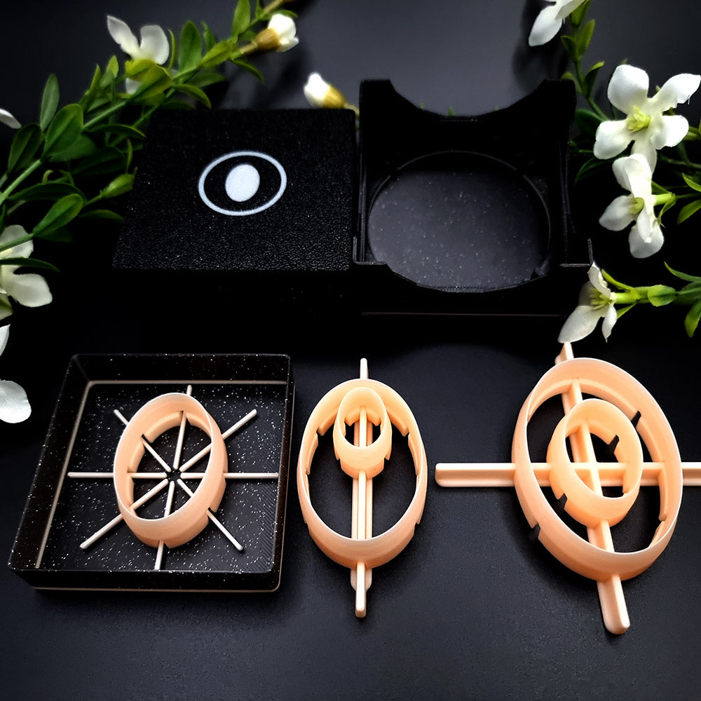Oval polymer clay cutters in graduated nesting sizes for layered earrings - Perfectly Aligned set by SweetyBijou