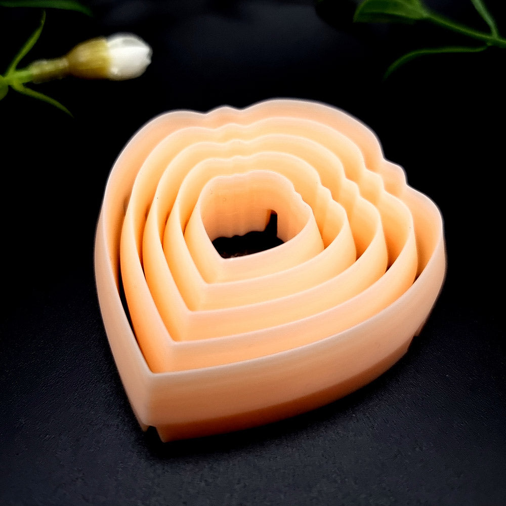 Heart Shield polymer clay cutters in graduated nesting sizes for layered earrings - Perfectly Aligned set by SweetyBijou