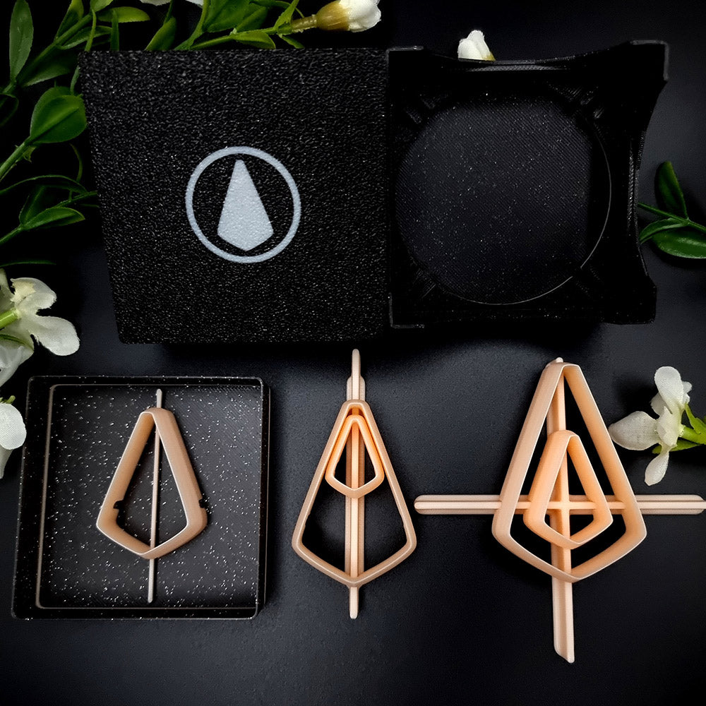 Square Drop polymer clay cutters in graduated nesting sizes for layered earrings - Perfectly Aligned set by SweetyBijou