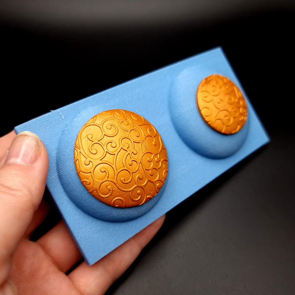 Small 2 Rounds domed baking base for polymer clay