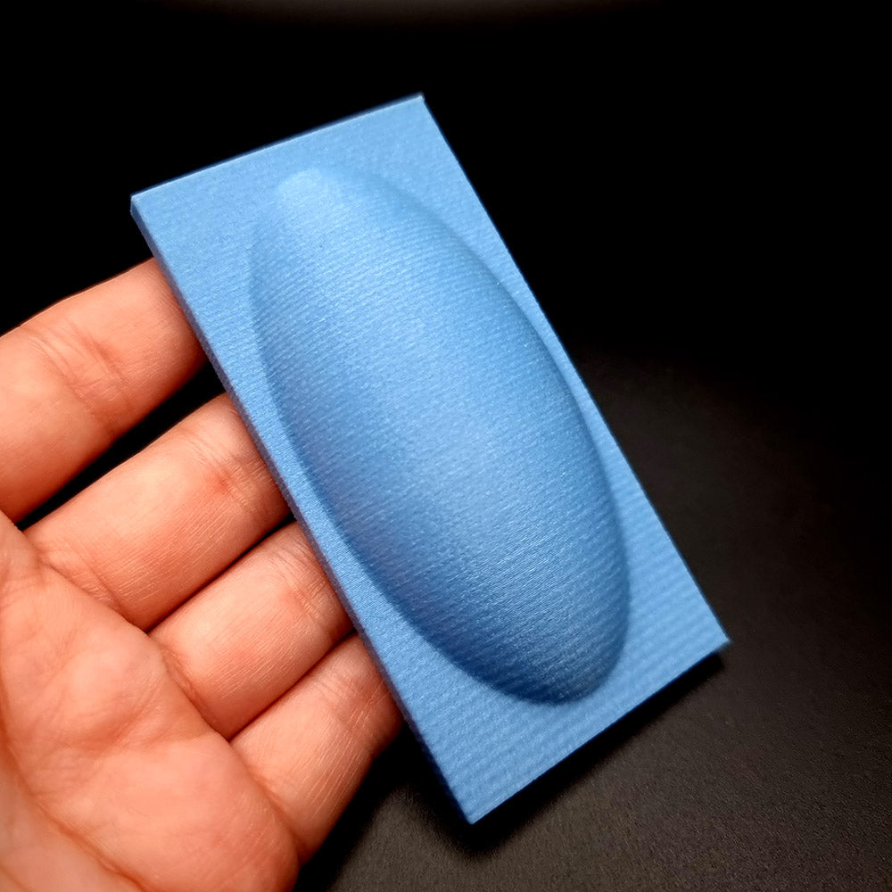Thin Oval domed baking base for polymer clay