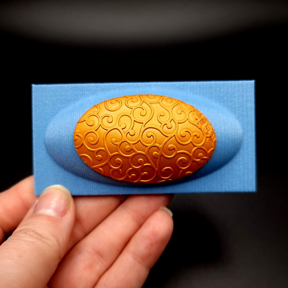 Thin Oval domed baking base for polymer clay