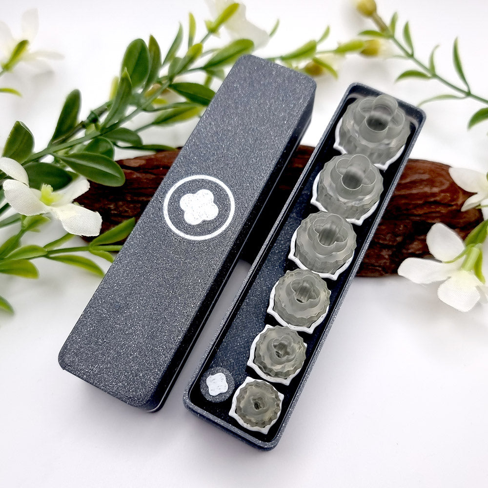 Tiny four-petal flower nano polymer clay cutter