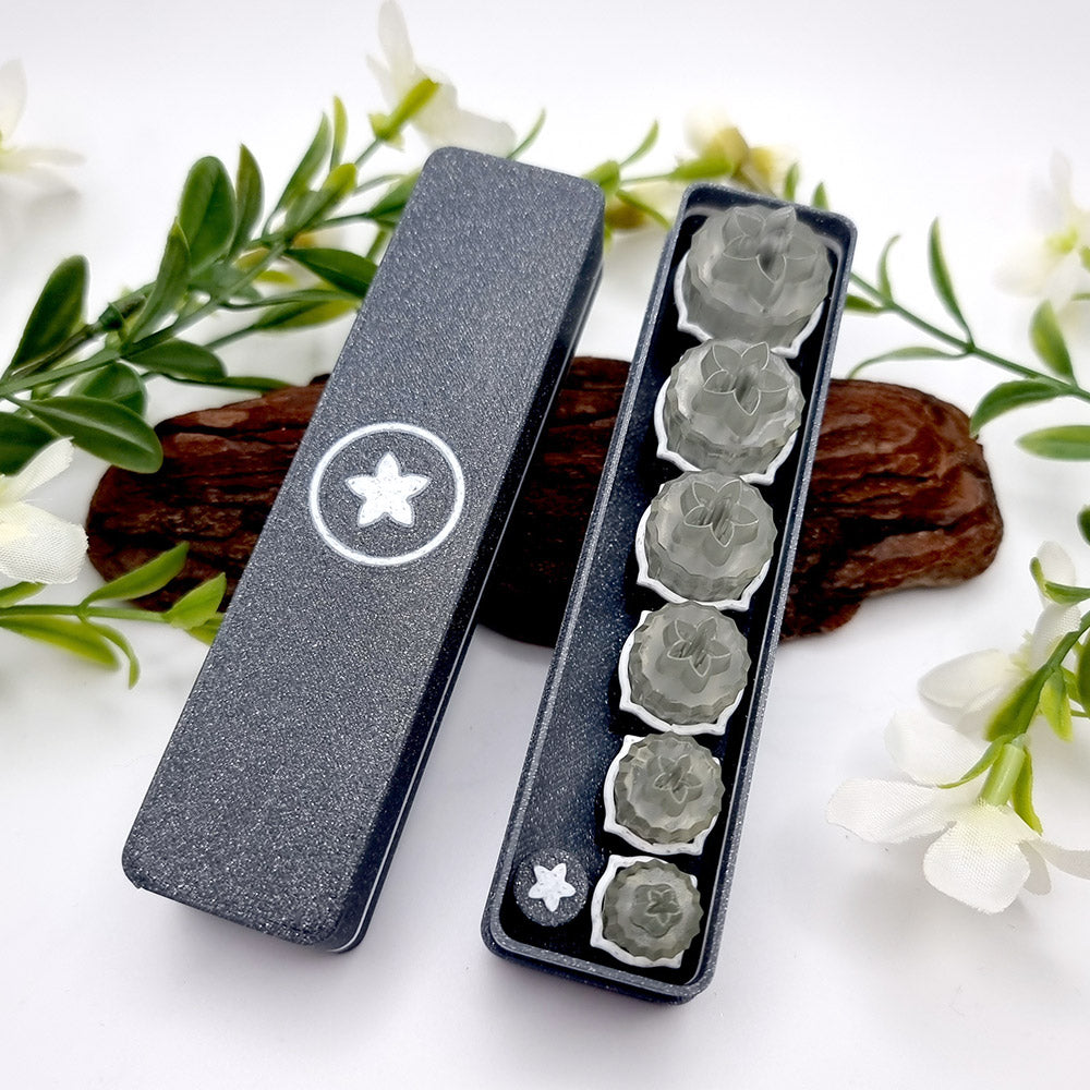 Tiny sharp five-petal flower nano polymer clay cutter