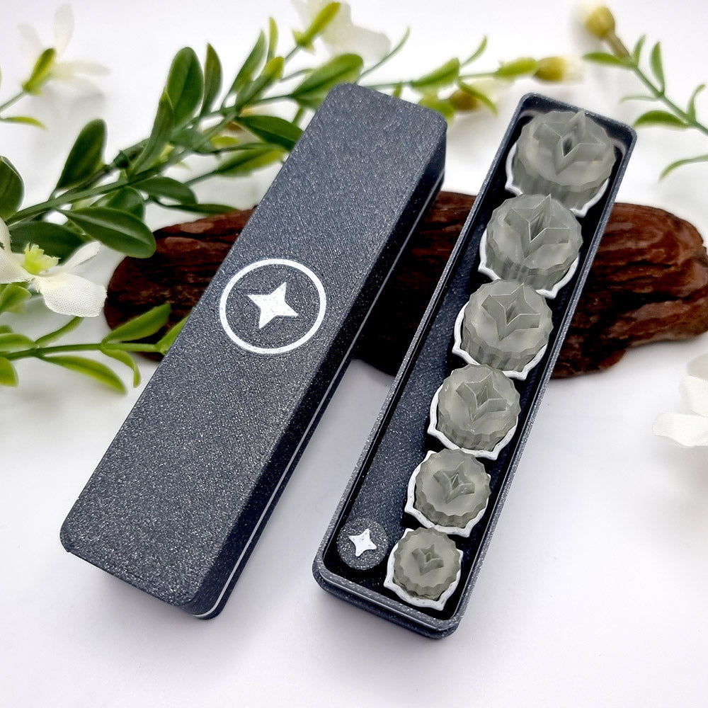Tiny four-pointed star nano polymer clay cutter
