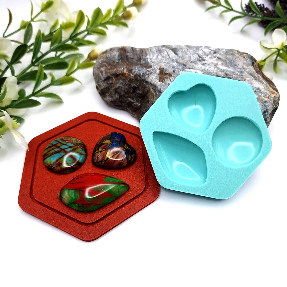 Stone Cabochon silicone mold for polymer clay