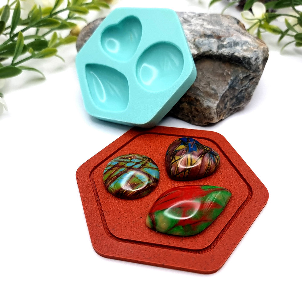 Stone Cabochon silicone mold for polymer clay