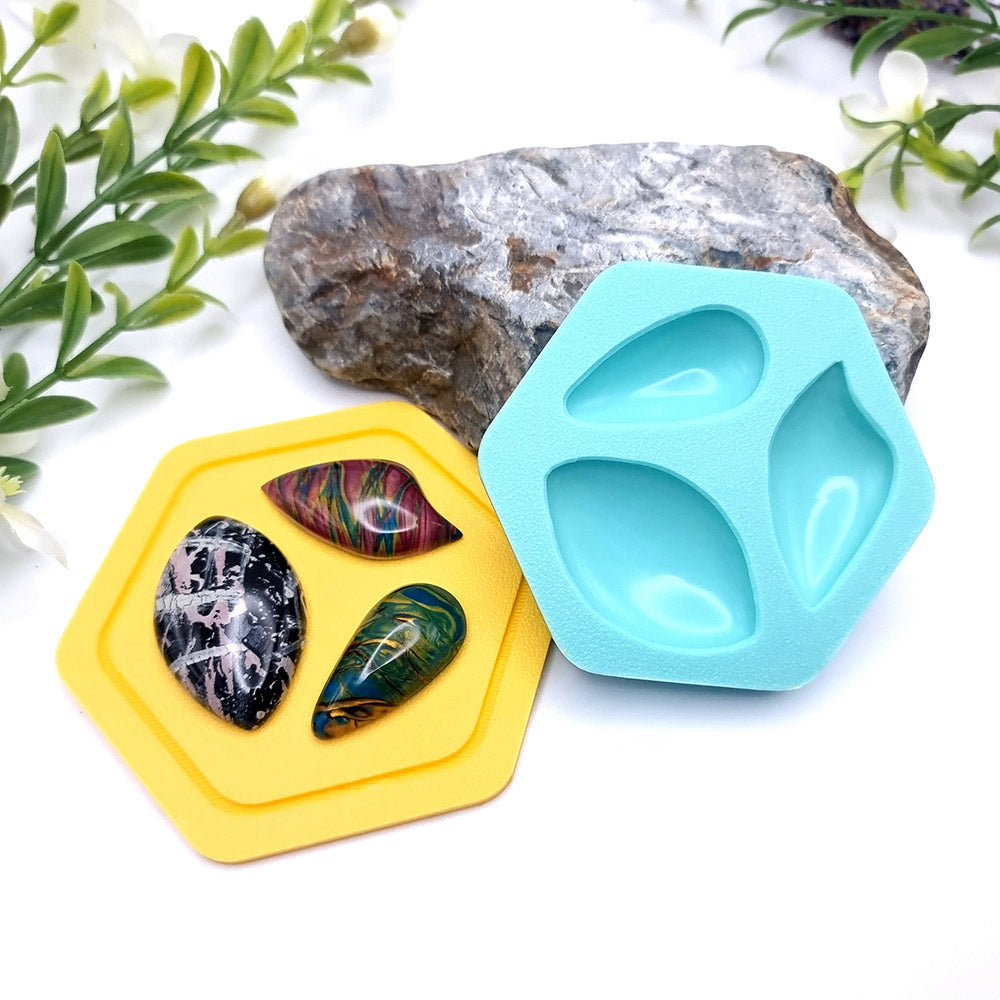 Stone Cabochon silicone mold for polymer clay