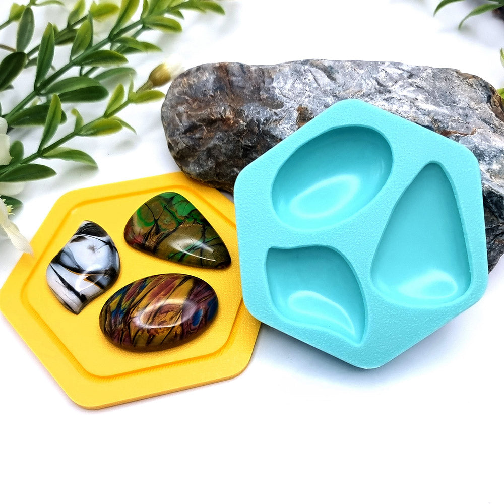 Stone Cabochon silicone mold for polymer clay
