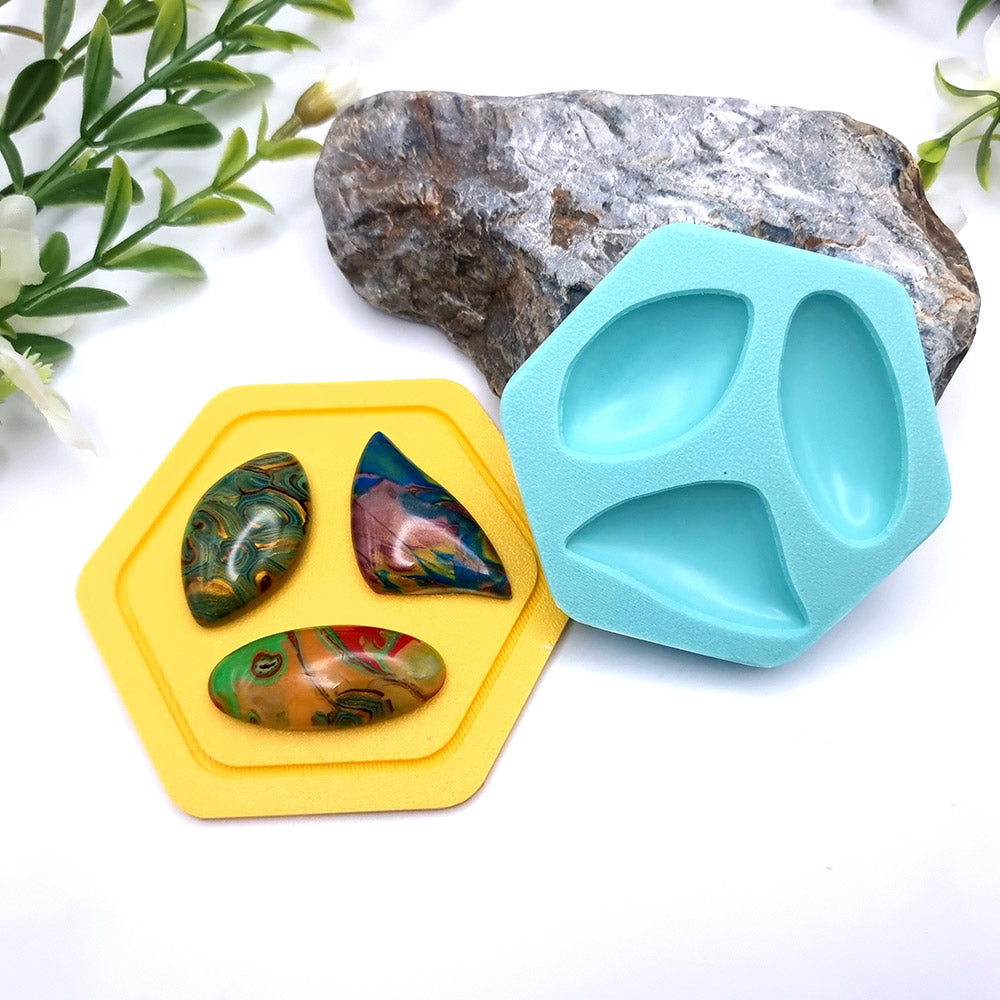 Stone Cabochon silicone mold for polymer clay