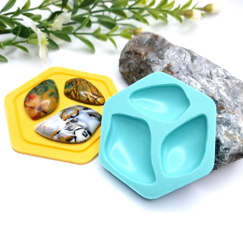 Stone Cabochon silicone mold for polymer clay