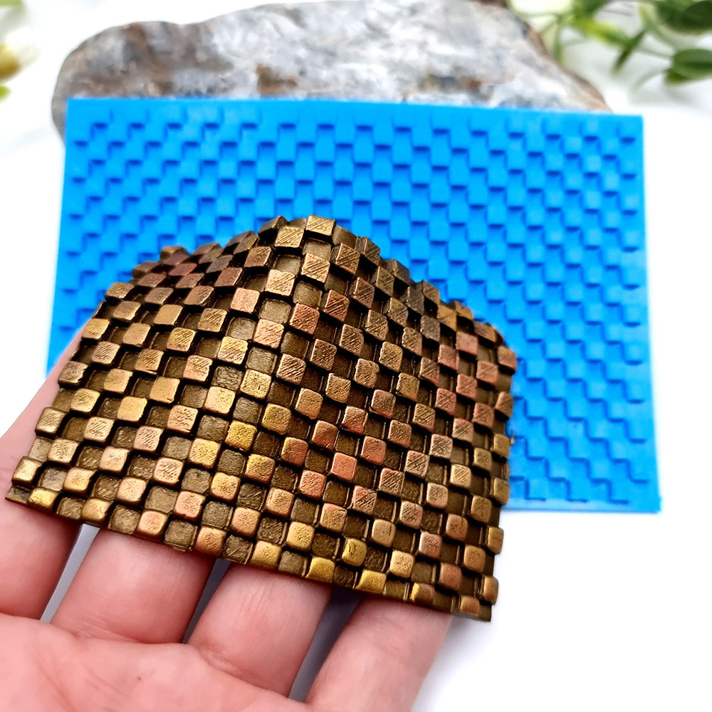 SweetyBijou Chessboard flexible texture sheet for polymer clay