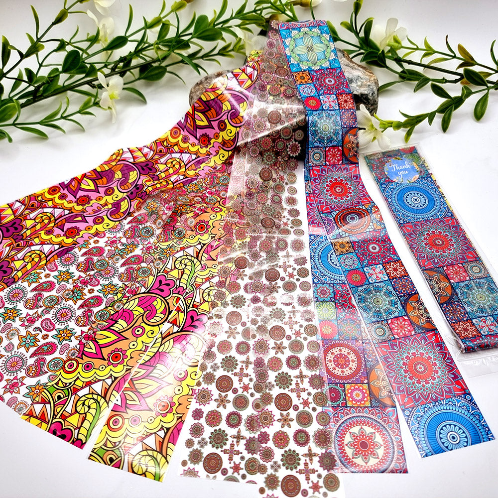 SweetyBijou Colorful Patterns Set 3 transfer foils for polymer clay
