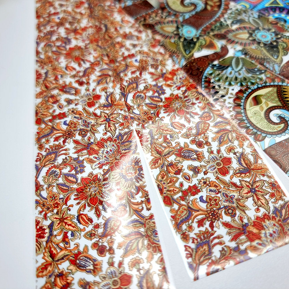 SweetyBijou Colorful Patterns Set 5 transfer foils for polymer clay