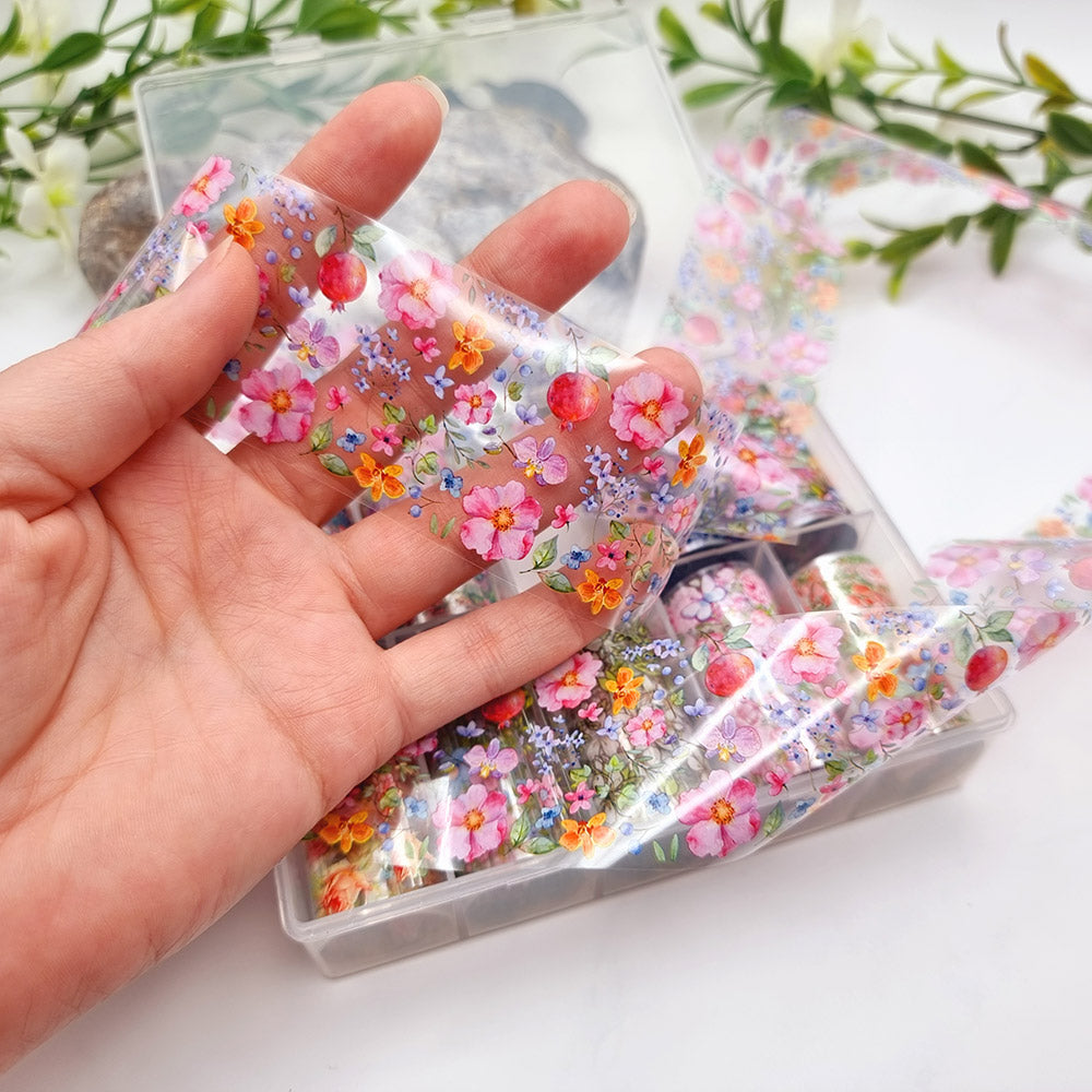 SweetyBijou Floral Patterns transfer foils for polymer clay