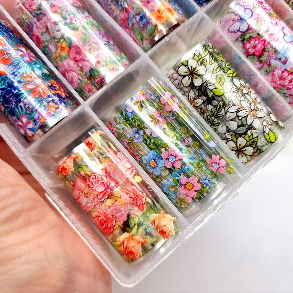 SweetyBijou Floral Patterns transfer foils for polymer clay