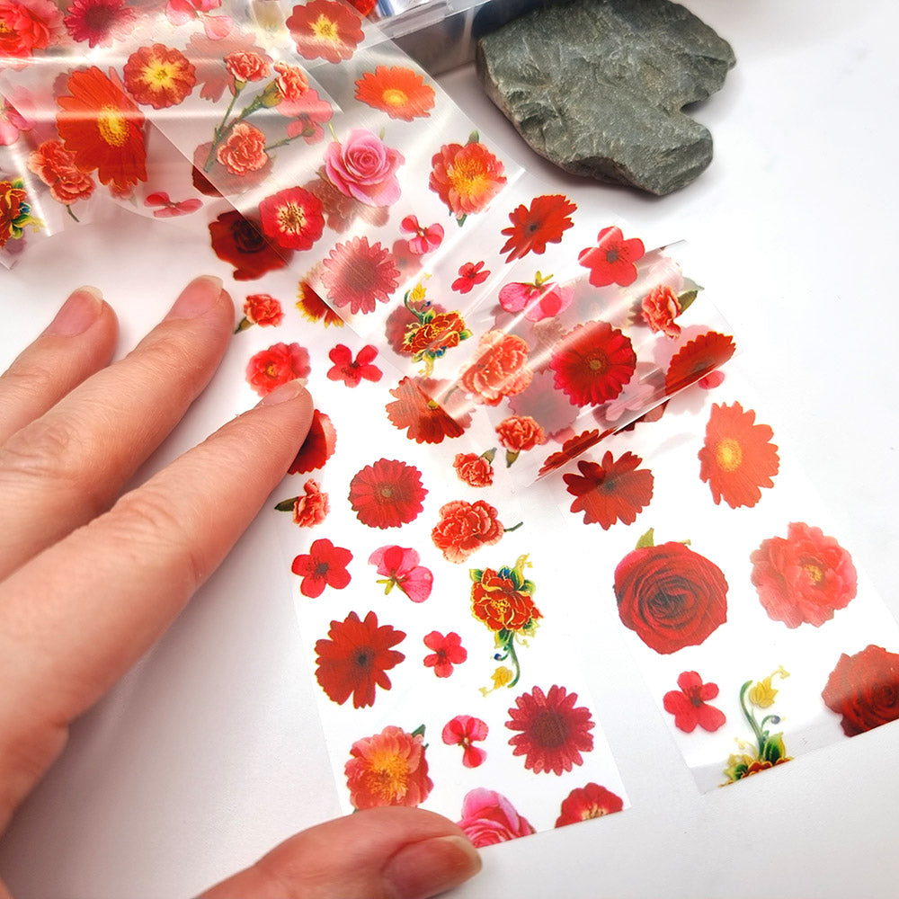 SweetyBijou Garden Flowers transfer foils for polymer clay