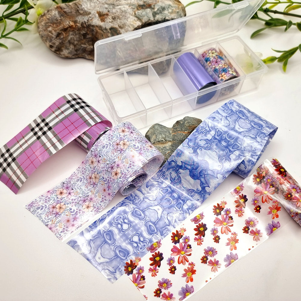 SweetyBijou Purple Magic transfer foils for polymer clay