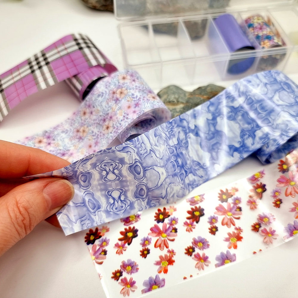 SweetyBijou Purple Magic transfer foils for polymer clay