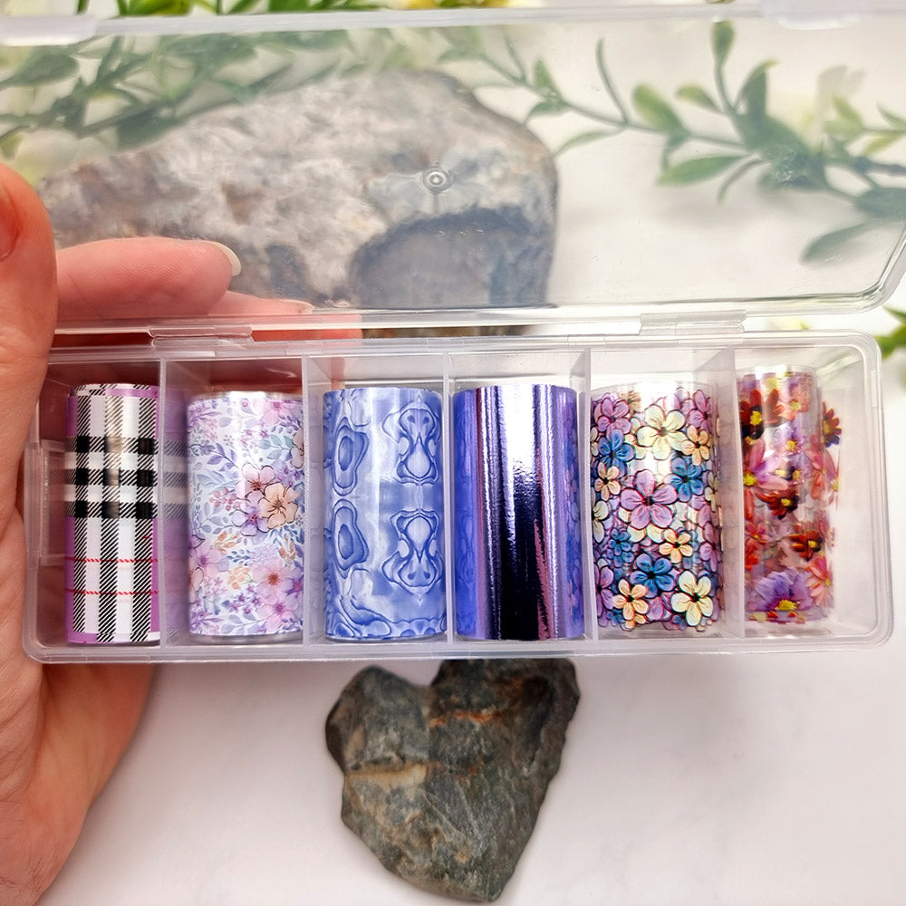 SweetyBijou Purple Magic transfer foils for polymer clay
