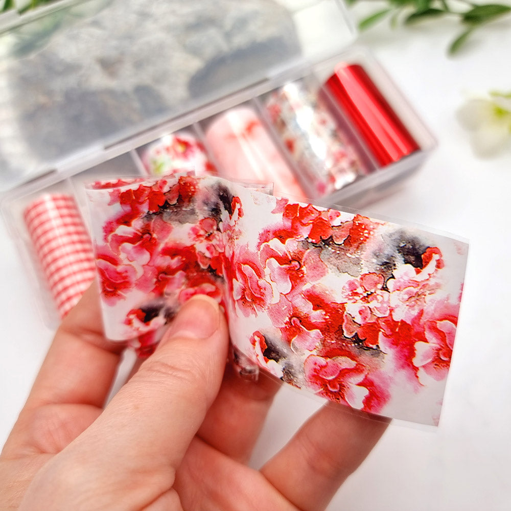 SweetyBijou Red transfer foils for polymer clay