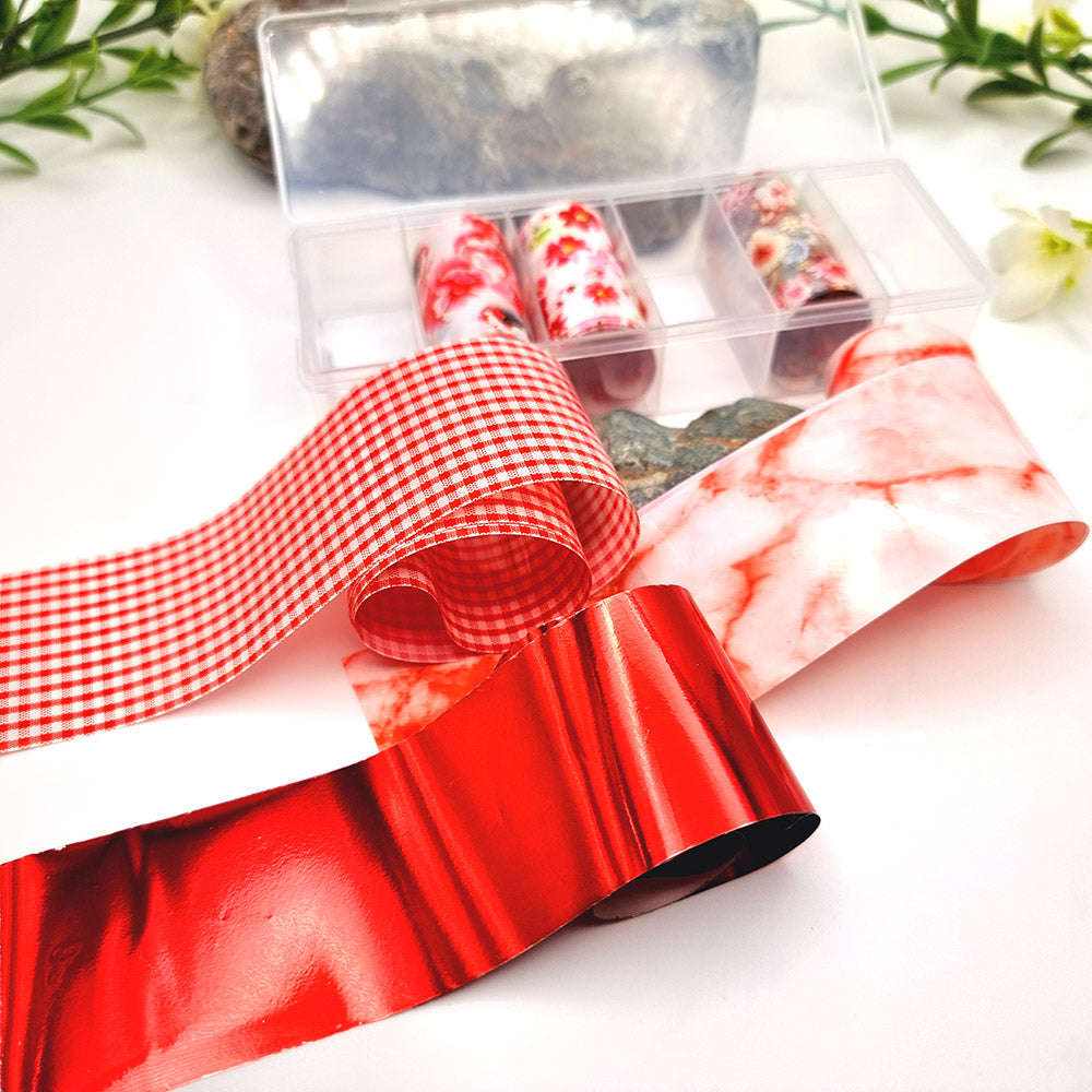 SweetyBijou Red transfer foils for polymer clay