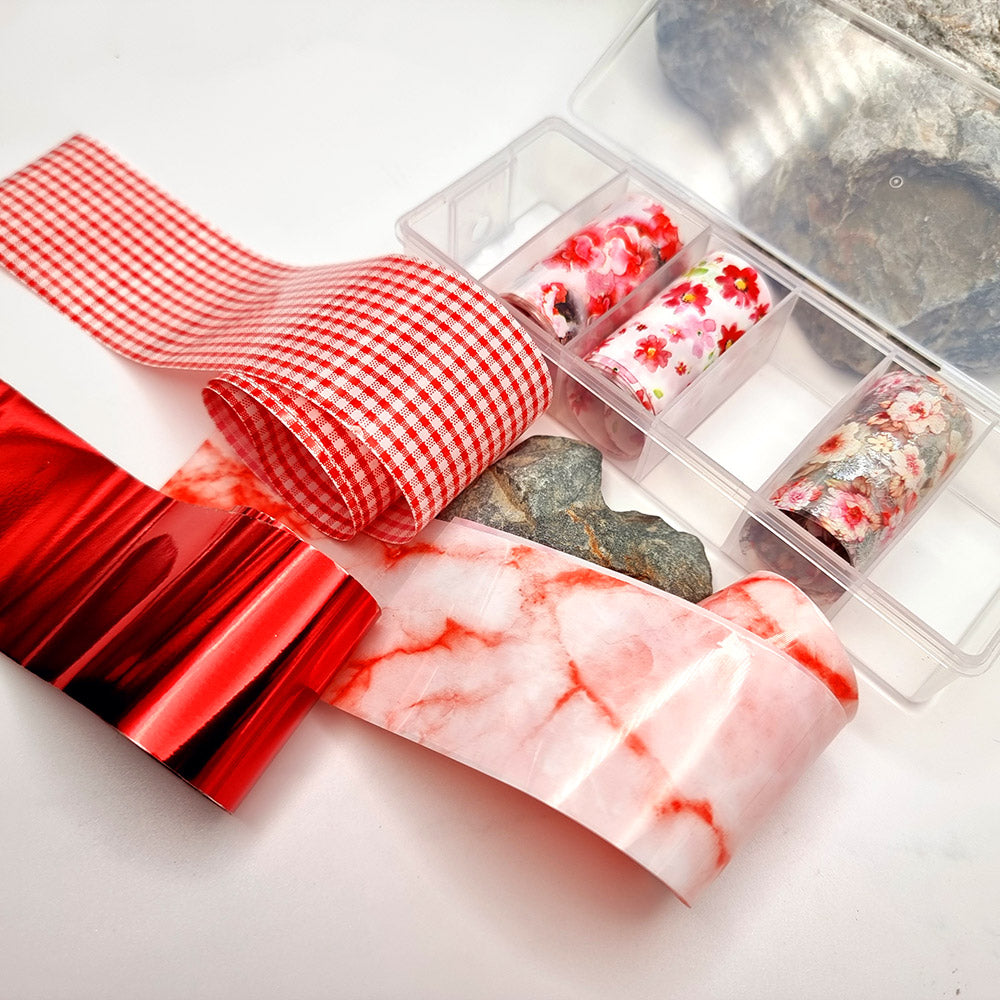 SweetyBijou Red transfer foils for polymer clay