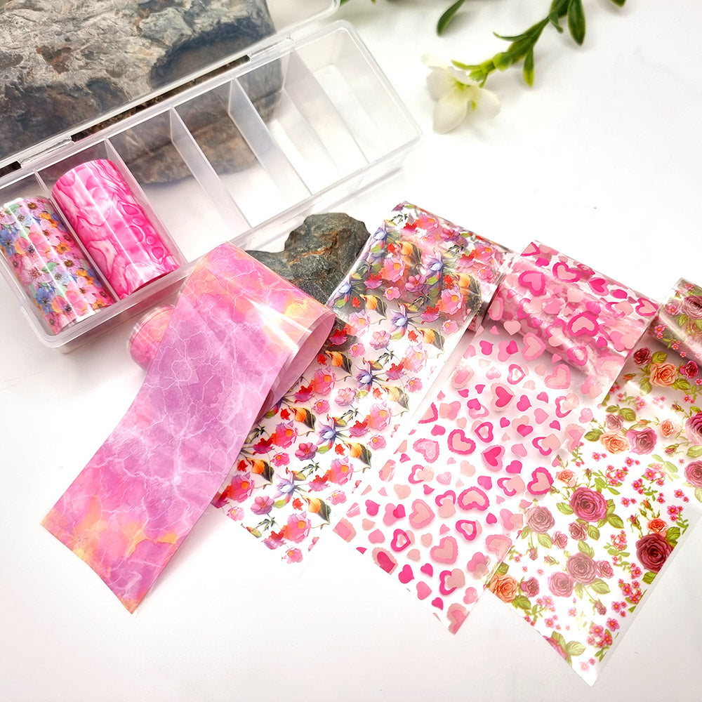 SweetyBijou Pink transfer foils for polymer clay
