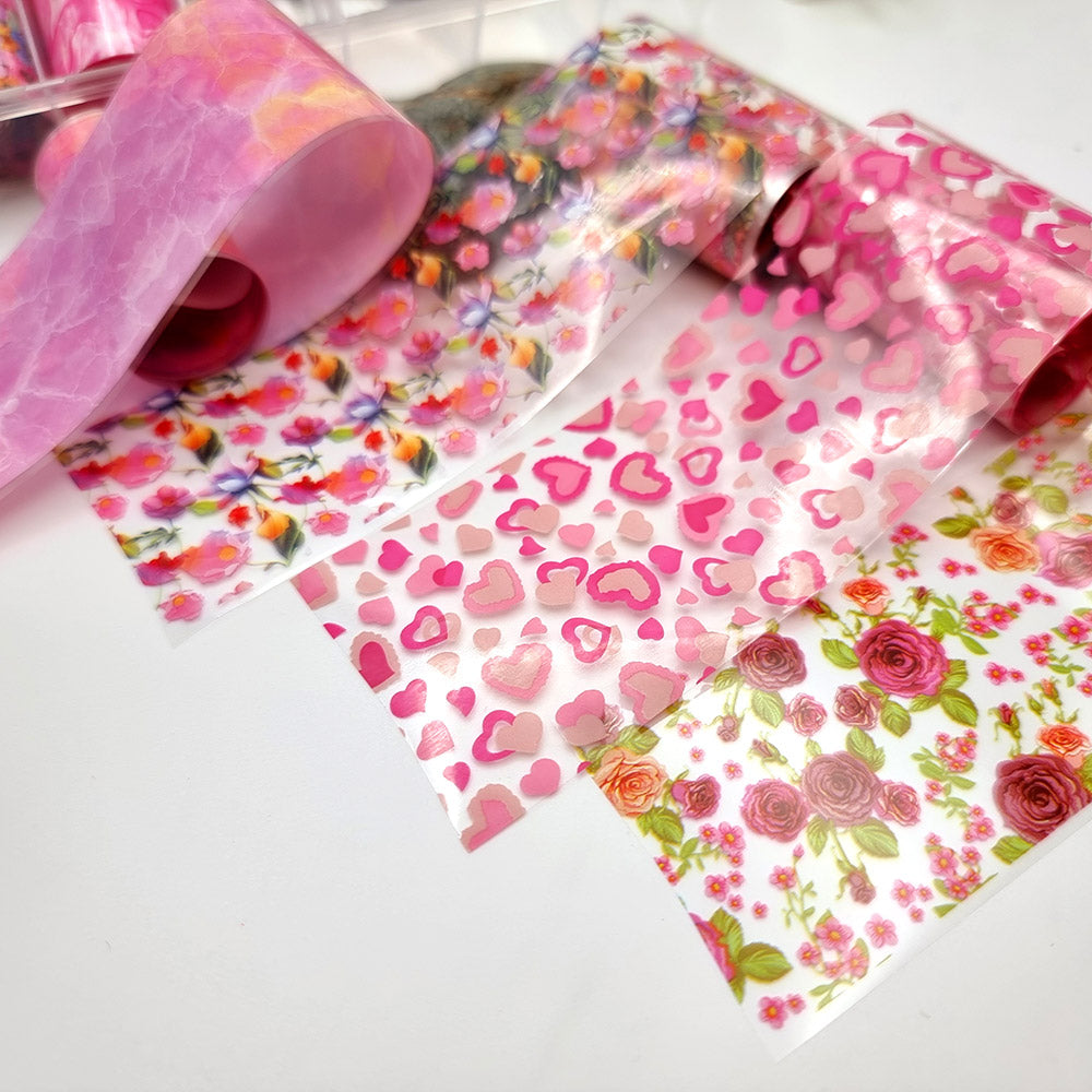 SweetyBijou Pink transfer foils for polymer clay