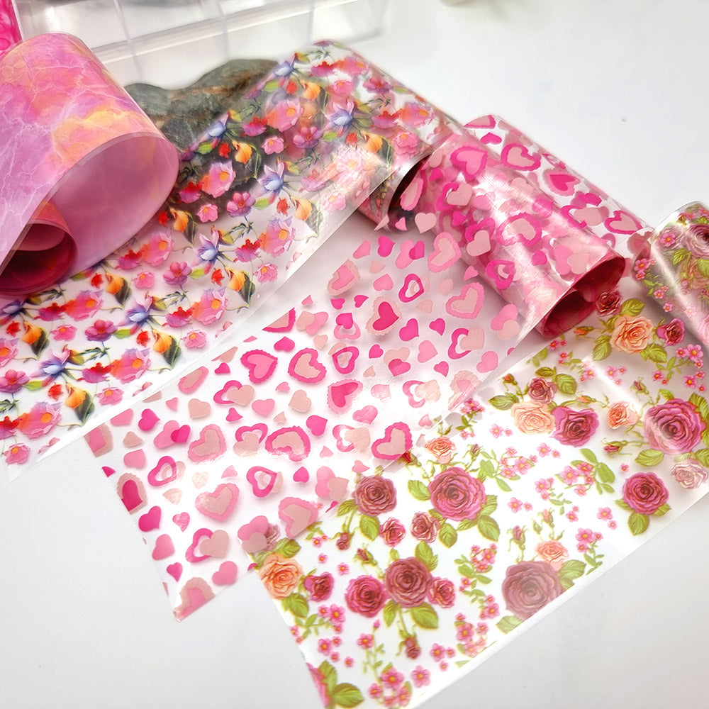 SweetyBijou Pink transfer foils for polymer clay