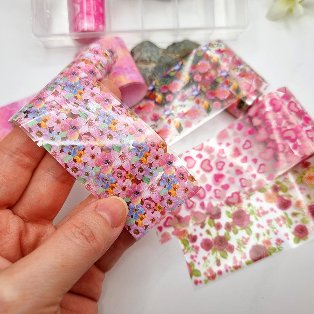 SweetyBijou Pink transfer foils for polymer clay