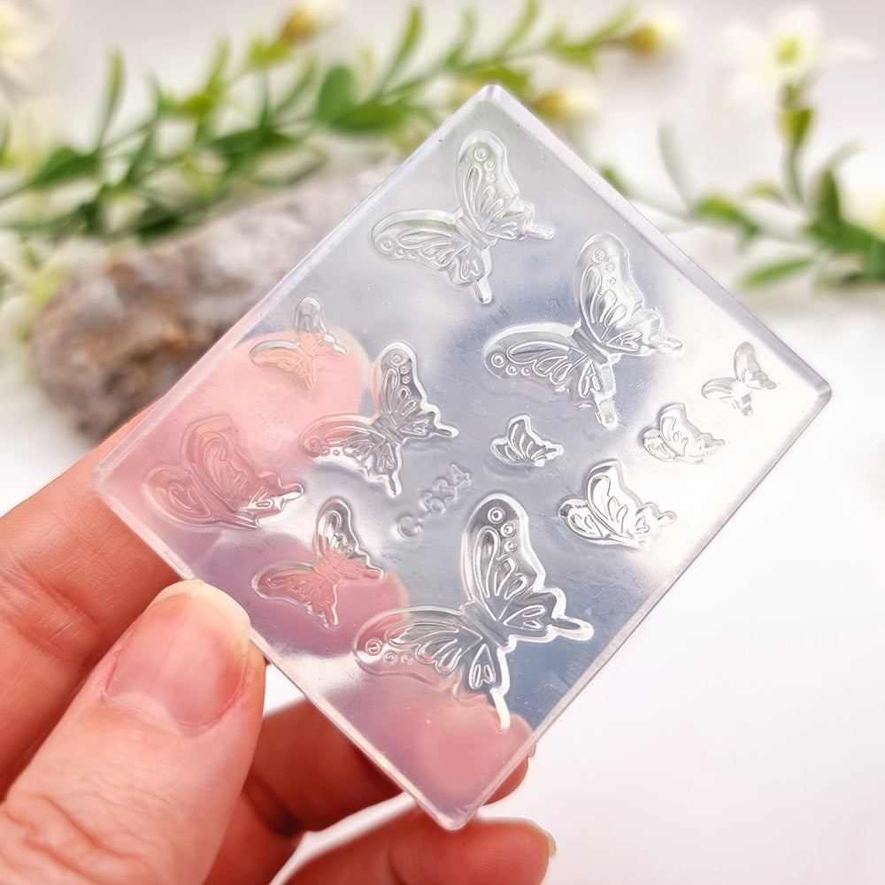 Butterfly Clear silicone mold for polymer clay