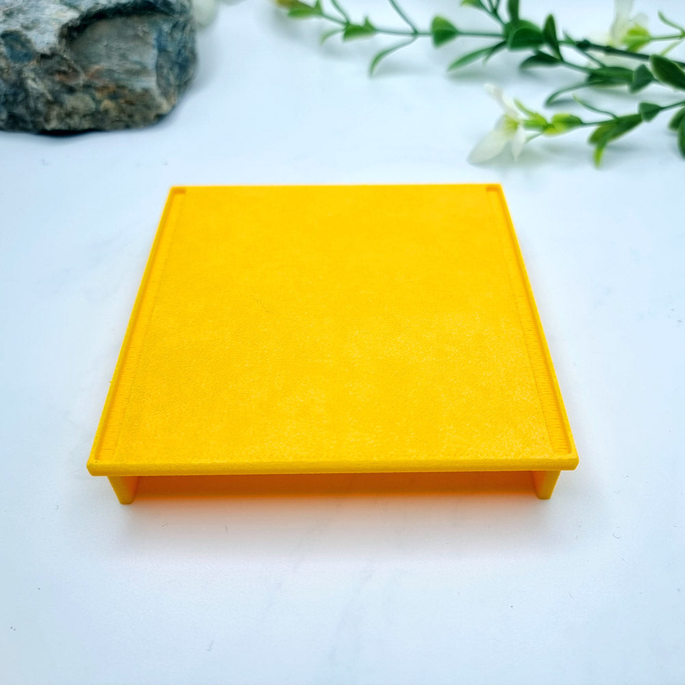 Squared stackable flat textured baking base for polymer clay