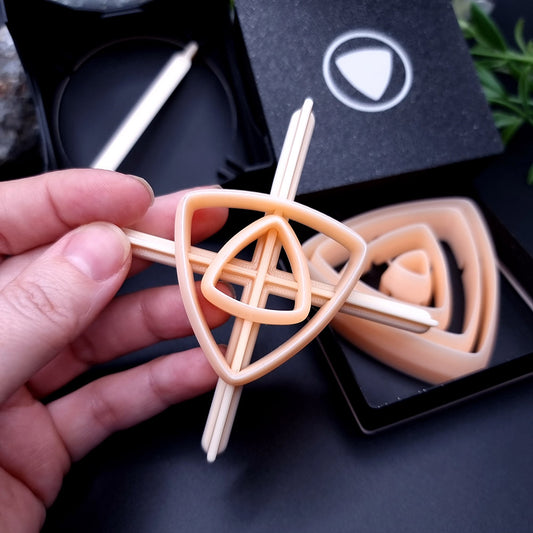 6 Smooth Triangle Cutters in Set - Perfectly Aligned Cutters #22