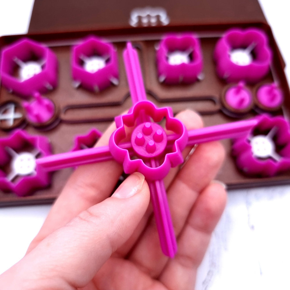 SweetyBijou Buttons Toolkit Set 2 polymer clay button maker, four shapes in two sizes