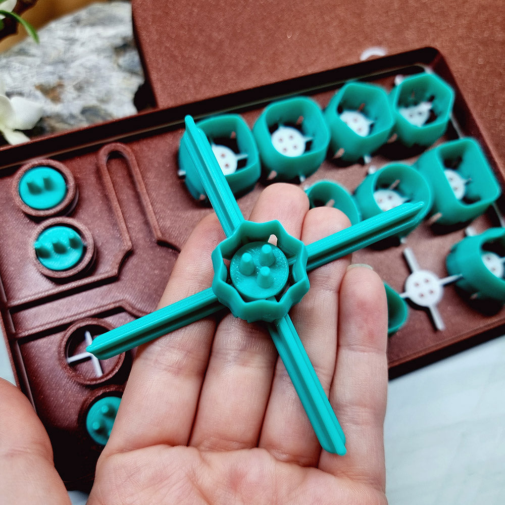 SweetyBijou Buttons Toolkit Set 3 polymer clay button maker with 11 mini shapes