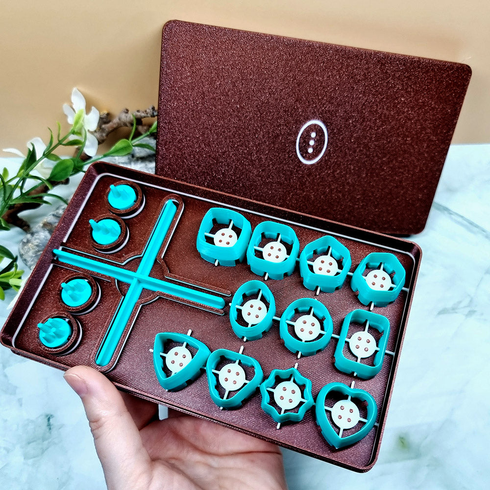 SweetyBijou Buttons Toolkit Set 3 polymer clay button maker with 11 mini shapes