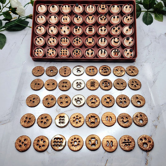 Button Hole Puncher Toolkit - 40 Pins for Endless Button Designs