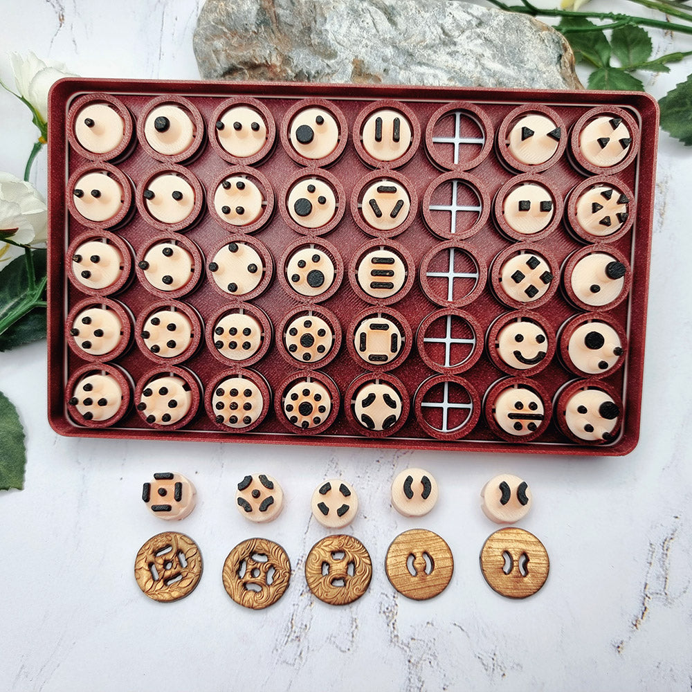 SweetyBijou Button Hole Puncher Toolkit with 40 center pins for polymer clay buttons