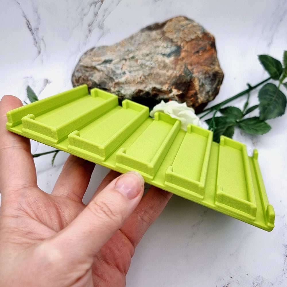 Baking base holder with angled slots for polymer clay baking