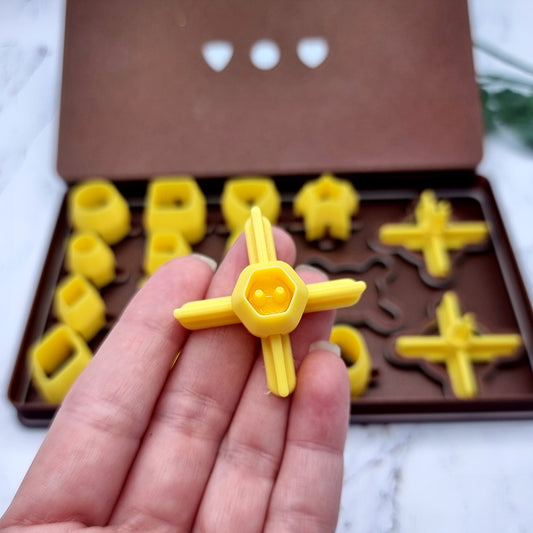 Buttons Toolkit Set 5: 6 Tiny + 8 Mini Shapes with 3 Hole Making Variants