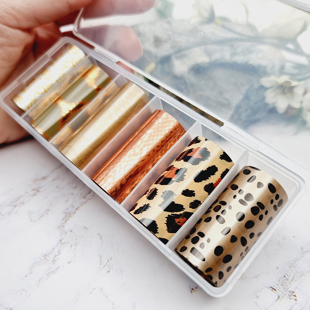 SweetyBijou Golden Big Cats transfer foils for polymer clay