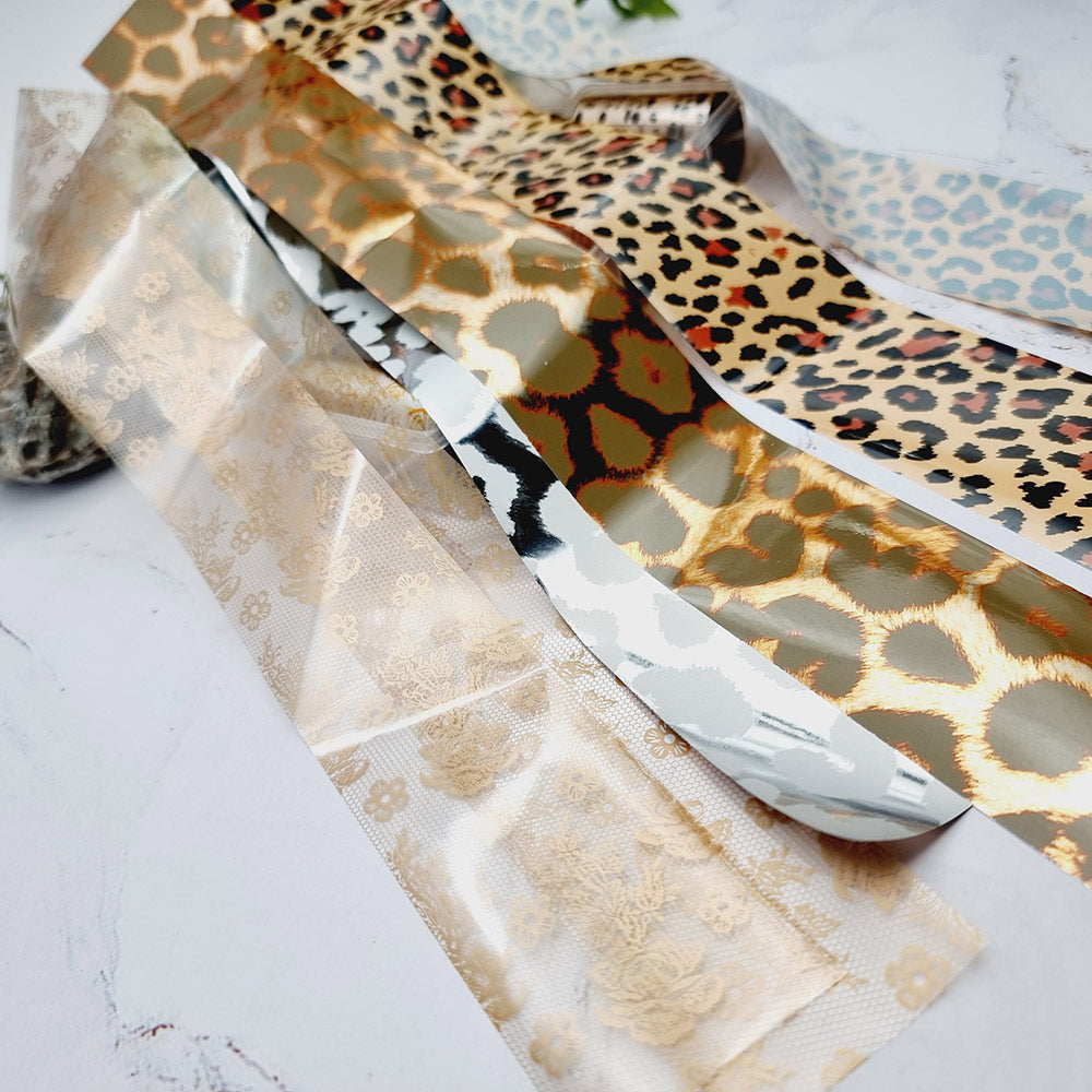 Golden Big Cats - Set of Colorful Transfer Foils