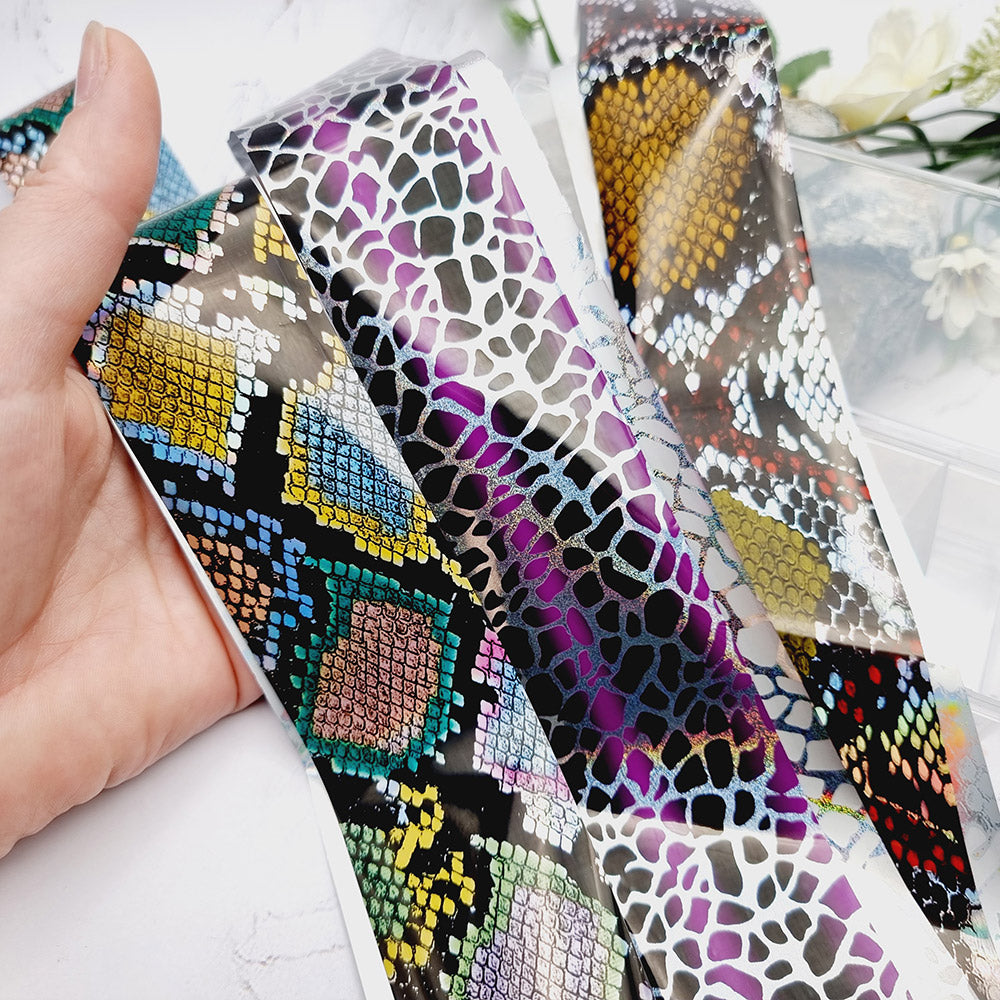 SweetyBijou Metallic Reptiles transfer foils for polymer clay