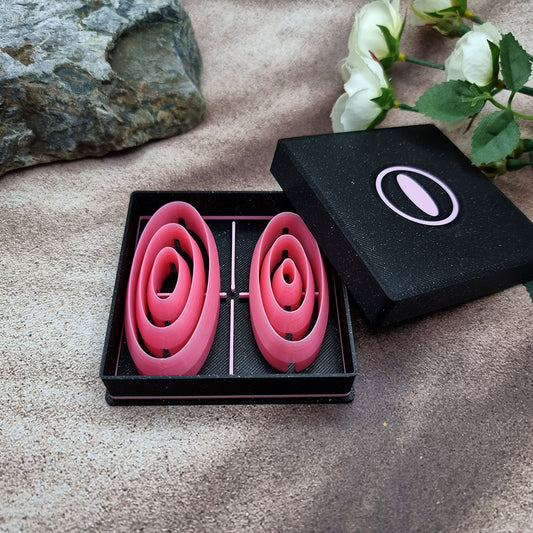 6 Long Oval Cutters in Set - Perfectly Aligned Imprint Cutters #25