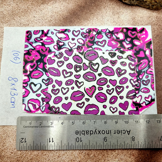 Raw Polymer Clay Veneer (06) "Valentines Day" Mokume Gane