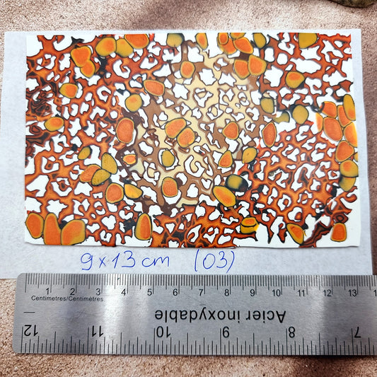 Raw Polymer Clay Veneer (03) "Colorful Painting" Mokume Gane