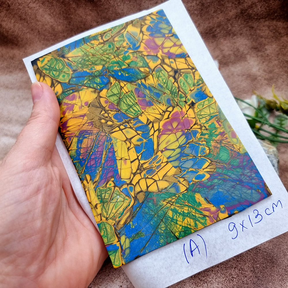 Raw Polymer Clay Veneer (A) "Labradorite Pattern"